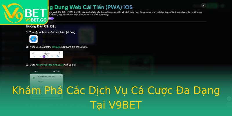 Khám Phá Các Dịch Vụ Cá Cược Đa Dạng Tại V9BET Khám Phá Các Dịch Vụ Cá Cược Đa Dạng Tại V9BET