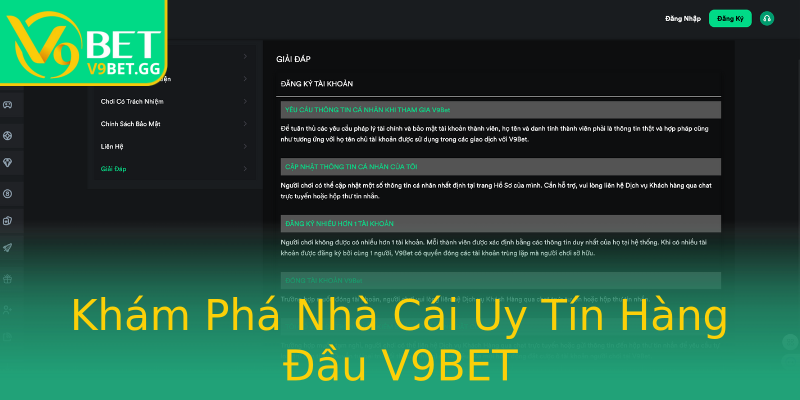 Khám Phá Nhà Cái Uy Tín Hàng Đầu V9BET Khám Phá Nhà Cái Uy Tín Hàng Đầu V9BET