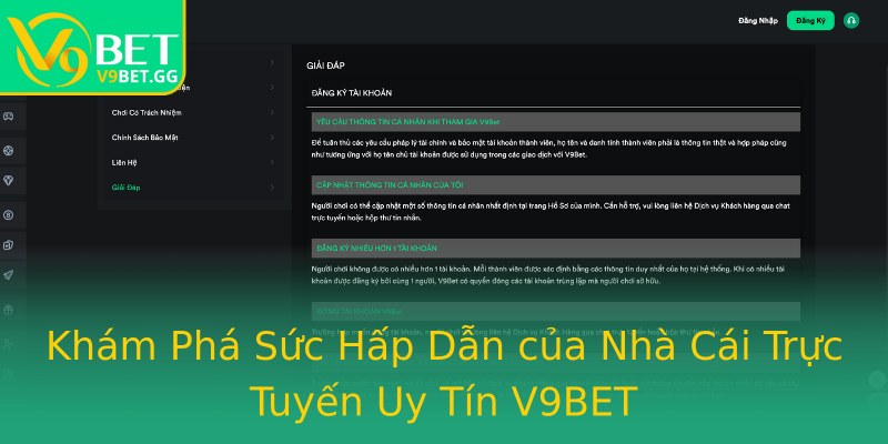 Khám Phá Sức Hấp Dẫn của Nhà Cái Trực Tuyến Uy Tín V9BET Khám Phá Sức Hấp Dẫn của Nhà Cái Trực Tuyến Uy Tín V9BET