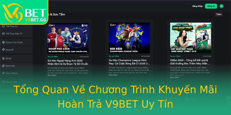 Tổng Quan Về Chương Trình Khuyến Mãi Hoàn Trả V9BET Uy Tín Tổng Quan Về Chương Trình Khuyến Mãi Hoàn Trả V9BET Uy Tín