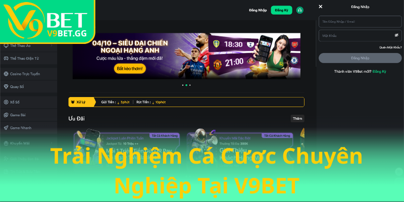 V9bet GG ❤️ V9 BET ❤️ Link Nhà Cái V9Bet Thể Thao Tặng 99k 11 Trai Nghiem Ca Cuoc Chuyen Nghiep Tai V9Bet 1